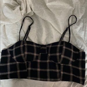 Cropped plaid tank